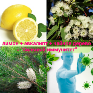 Набор «Сильный иммунитет» (лимон + эвкалипт + чайное дерево)